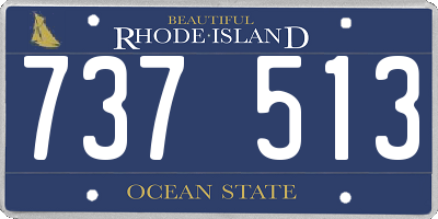 RI license plate 737513