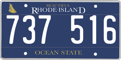RI license plate 737516