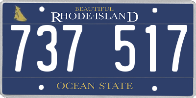 RI license plate 737517
