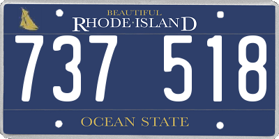 RI license plate 737518