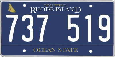 RI license plate 737519