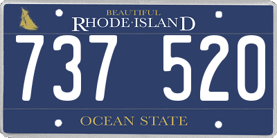 RI license plate 737520