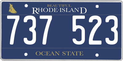 RI license plate 737523