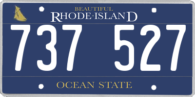 RI license plate 737527