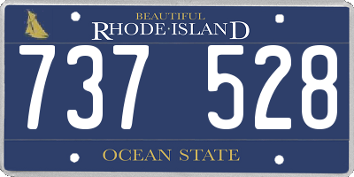 RI license plate 737528