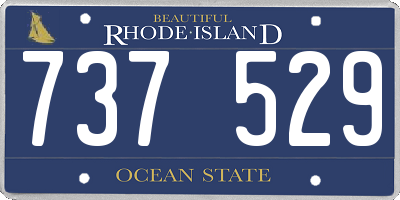 RI license plate 737529