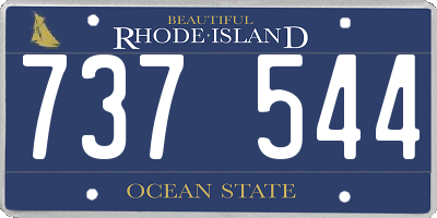 RI license plate 737544
