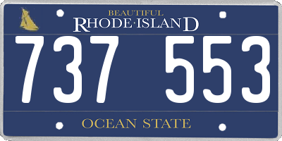 RI license plate 737553