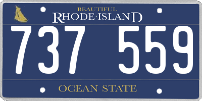 RI license plate 737559