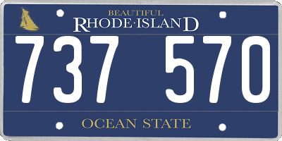 RI license plate 737570