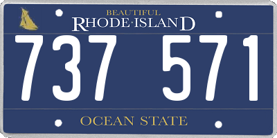 RI license plate 737571