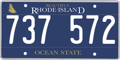 RI license plate 737572