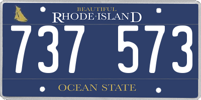 RI license plate 737573