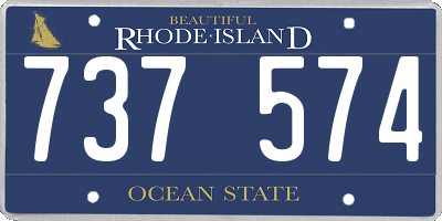 RI license plate 737574