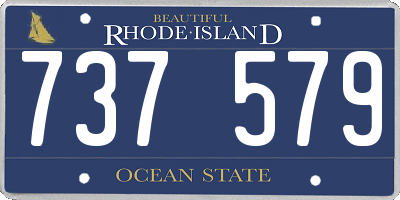 RI license plate 737579