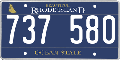 RI license plate 737580