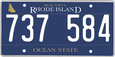 RI license plate 737584
