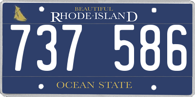 RI license plate 737586