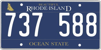 RI license plate 737588