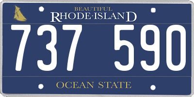 RI license plate 737590