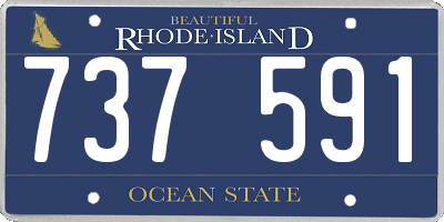 RI license plate 737591