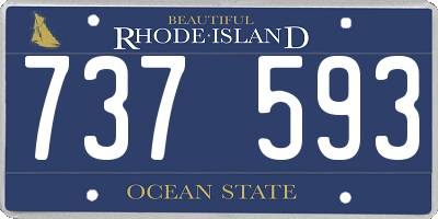 RI license plate 737593