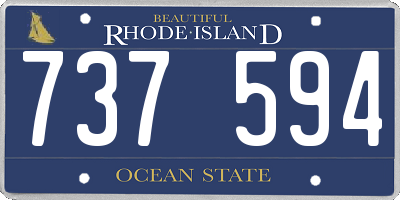 RI license plate 737594
