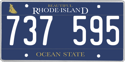 RI license plate 737595