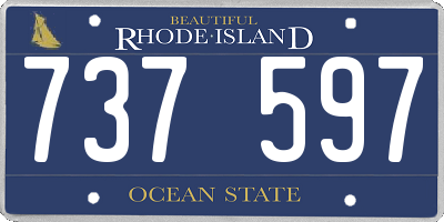 RI license plate 737597