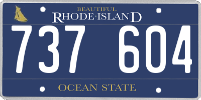 RI license plate 737604