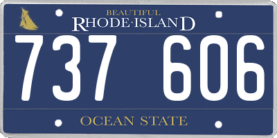 RI license plate 737606