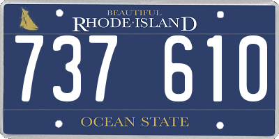 RI license plate 737610