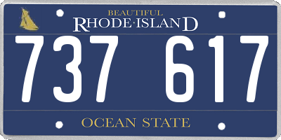 RI license plate 737617
