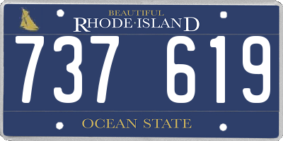 RI license plate 737619