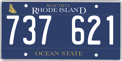RI license plate 737621