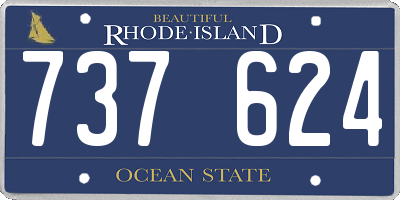 RI license plate 737624