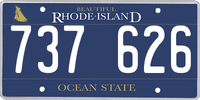 RI license plate 737626