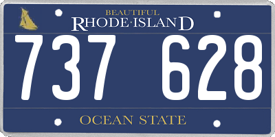 RI license plate 737628