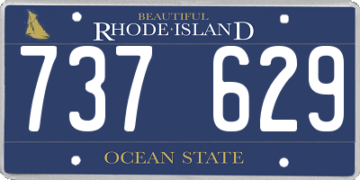 RI license plate 737629