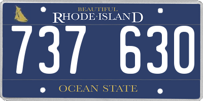 RI license plate 737630
