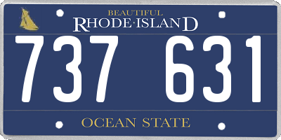 RI license plate 737631