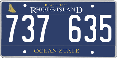RI license plate 737635