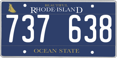 RI license plate 737638
