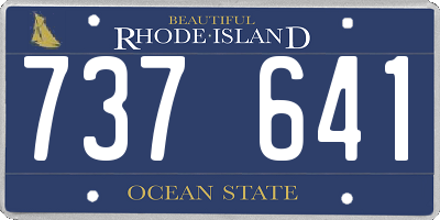 RI license plate 737641