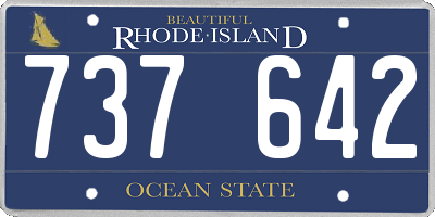 RI license plate 737642