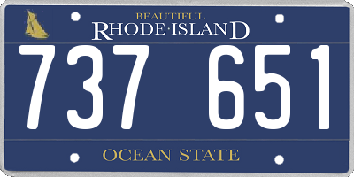 RI license plate 737651