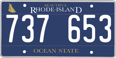 RI license plate 737653