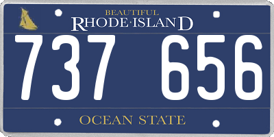 RI license plate 737656