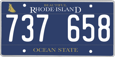 RI license plate 737658