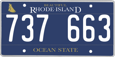 RI license plate 737663